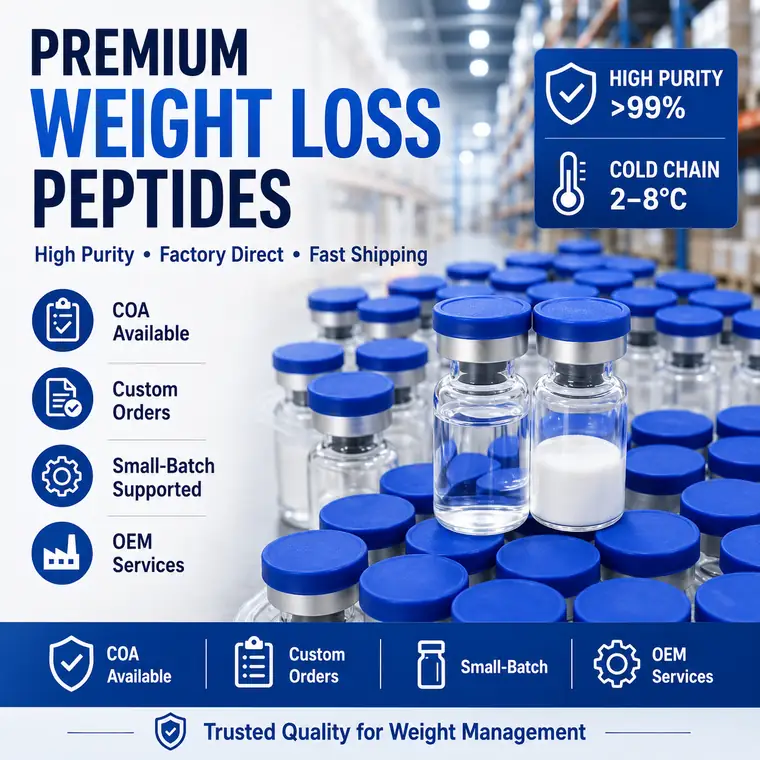 Premium weight loss peptides product display